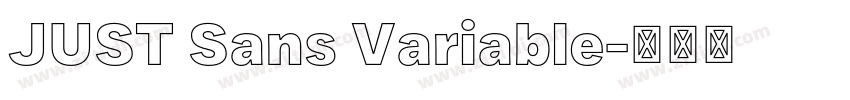 JUST Sans Variable字体转换